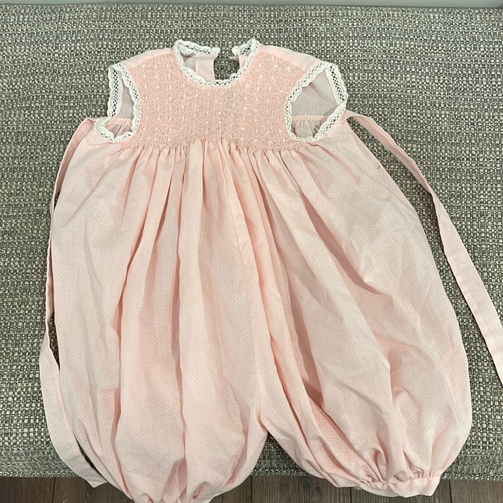 La fleur smocked bubble suit